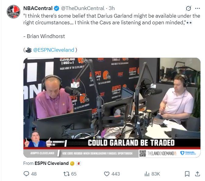 曝加兰或被交易!美记一早透露魔术成潜在下家:模拟两套双赢方案 曝加兰或被交易!美记一早透露魔术成潜在下家:模拟两套双赢方案