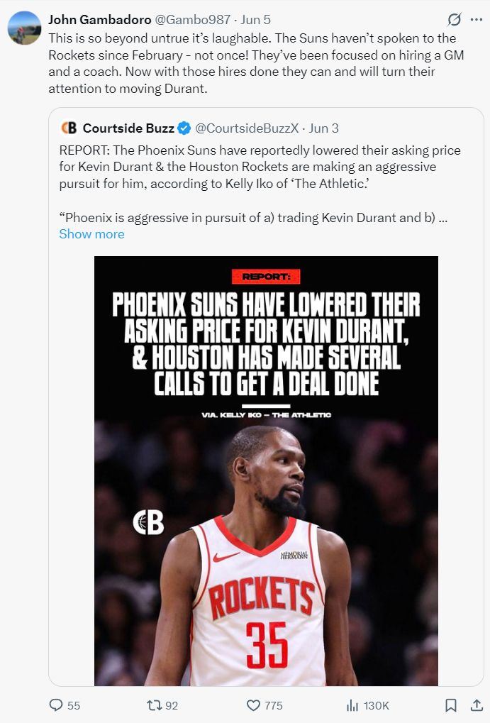 阳记透露火箭换KD筹码:格林+白魔+添头 太阳还得找第三方接手格林 阳记透露火箭换KD筹码:格林+白魔+添头 太阳还得找第三方接手格林